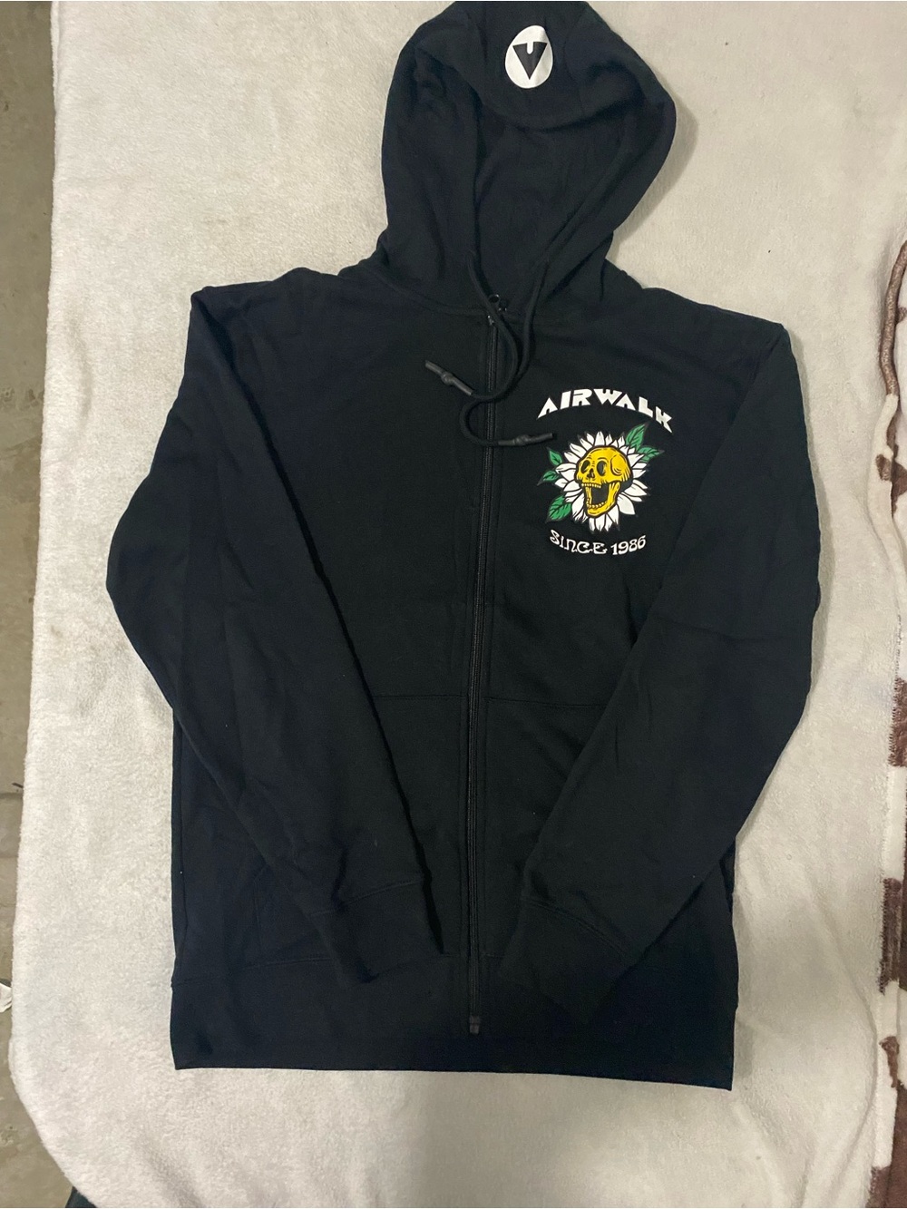Airwalk Black Hoodie with Branded Inner Neck Tape